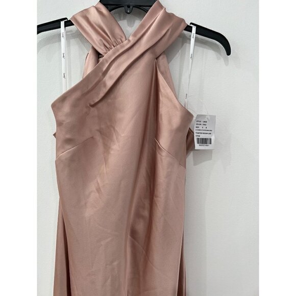 NWTD LOVELY Size S Imogen Twist Halter Charmeuse Trumpet Gown MSRP $231 - Picture 10 of 13